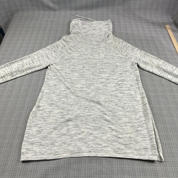 Dakini Sweater Womens XL Heather Grey Pullover‎ Cowl Neck Drawstring Thumbholes - Picture 5 of 11